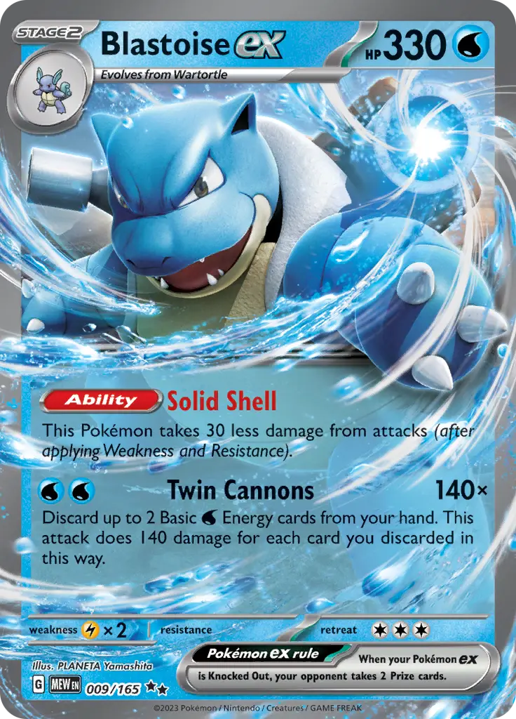 151 - 009/165 - Blastoise ex