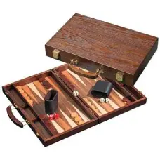 Backgammon hout donkerbruin