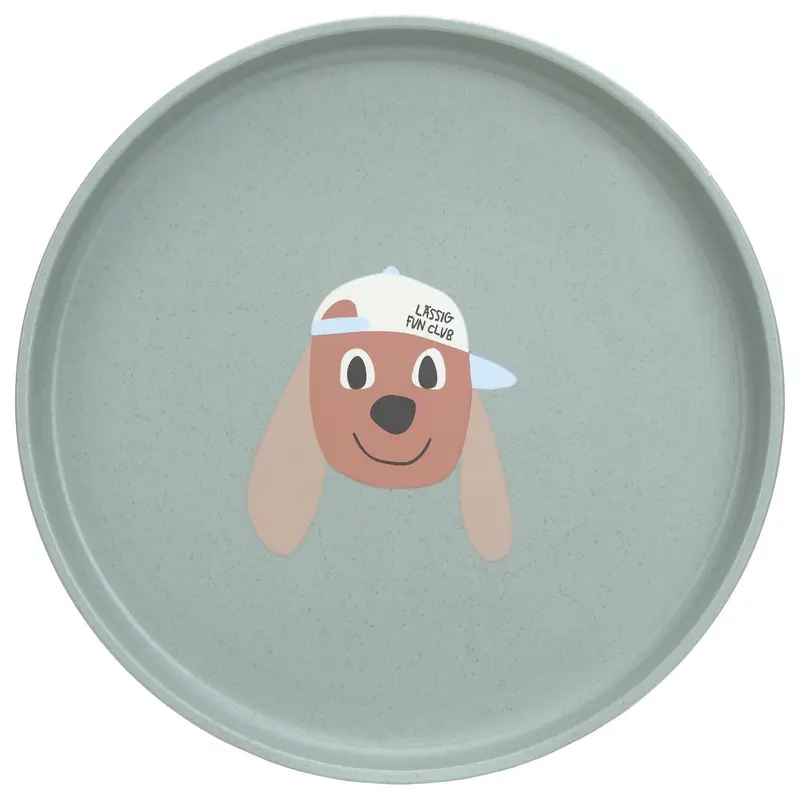 Plate PP/Cellulose Tiny Team Dog