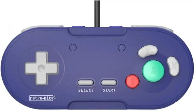 Retro-Bit Legacy Gamecube Wired Controller indigo