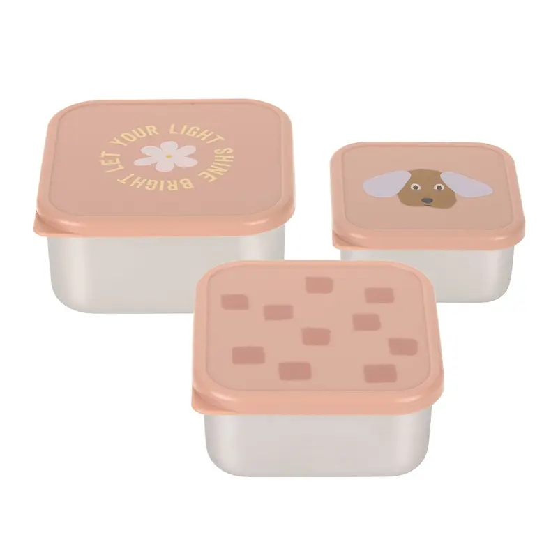 Set van 3 snackdozen Pattern Party Rose