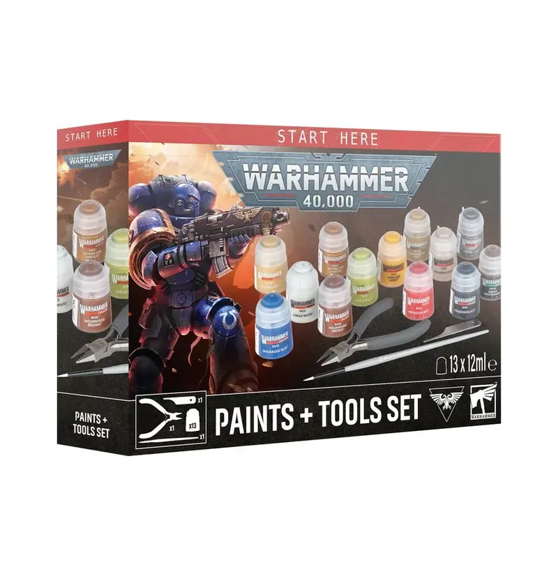 warhammer 40000 paints + tools set